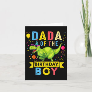 Cartão Dada Do Birthday Boy T-rex Dinossaur Aniversário F