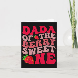 Cartão Dada Do Primeiro Aniversário Da Garota Strawberr