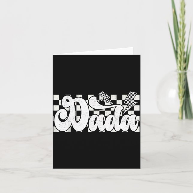 Cartão Dada Relâmpago Xadrez Dia dos Pais Pai Avô  (Frente)