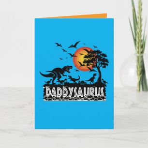 Cartão Daddysaurus T-Rex Engraçado Presente de Pai Dinoss