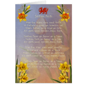 Cartão Daffodil de Sospan Fach decorado