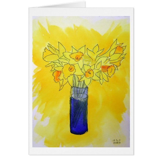 Cartão Daffodils (Frente)