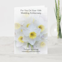 Daffodils Personalizou 10º Aniversário de Casament