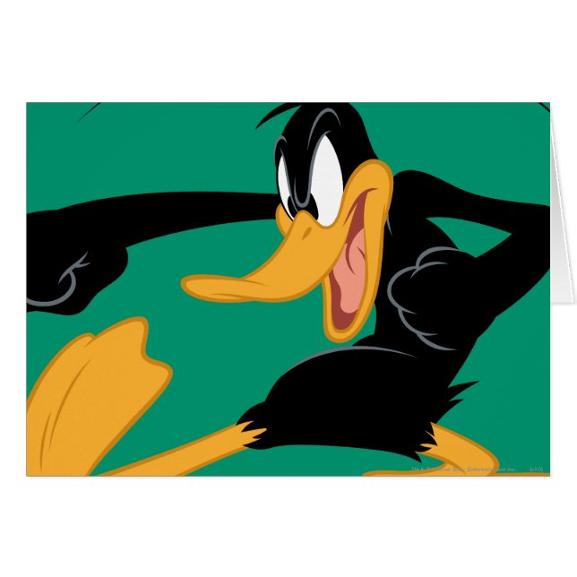 Cartão DAFFY DUCK™ Balançando uma almoça (Frente Horizontal)