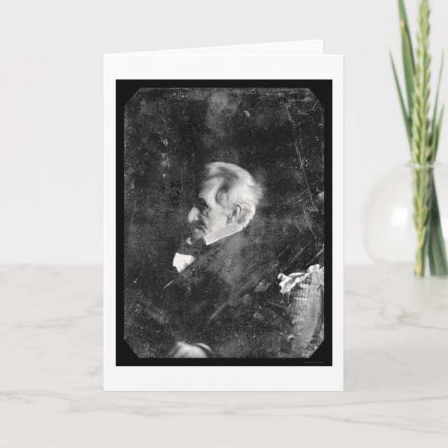 Cartão Daguerreotype 1844 do presidente Andrew Jackson (Frente)