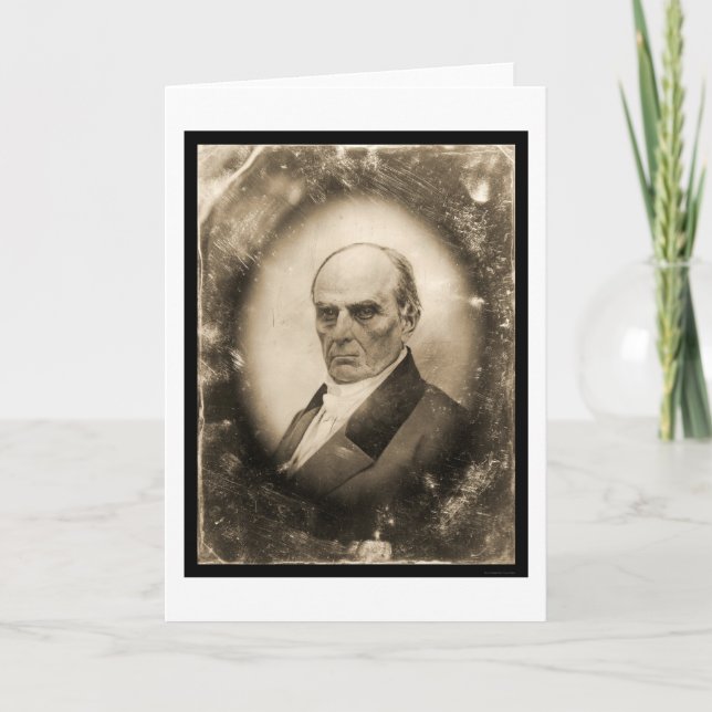 Cartão Daguerreotype 1845 de Daniel Webster (Frente)