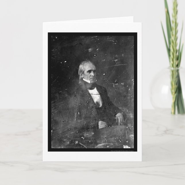 Cartão Daguerreotype 1849 do presidente James Polk (Frente)