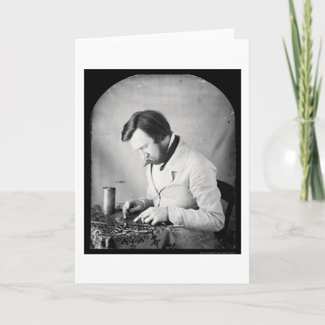 Cartão Daguerreotype 1853 de Tinworker (Frente)