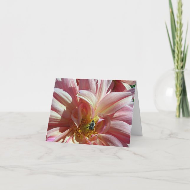 Cartão Dahlia com Abelha (Frente)