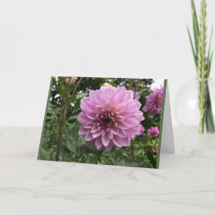 Cartão Dahlia flower relationship photo greeting card