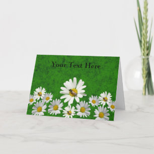 Cartão Daisy and Bee Template card