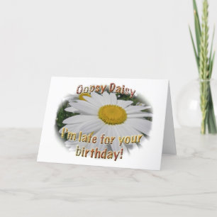 Cartão Daisy Belated Birthday Card