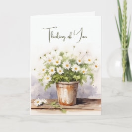 Cartão Daisy Buquê Watercolor para pensar em você