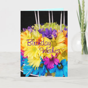 Cartão Daisy Cake Birthday personalizado