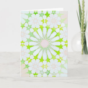 Cartão "Daisy Chain" Islamic geometry greeting card