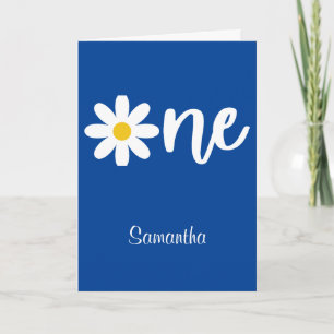 Cartão Daisy One primeiro aniversario