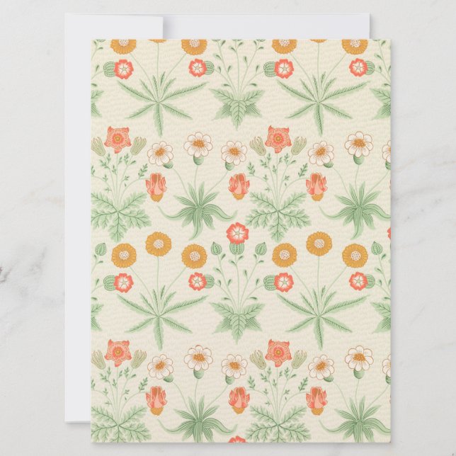 Cartão Daisy Pattern (por William Morris) (Frente)