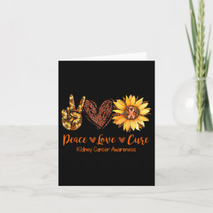Cartão Daisy Peace Love Cure Cancer de rim Gift