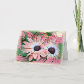 Cartão Daisy Swirl personalize qualquer ocasião