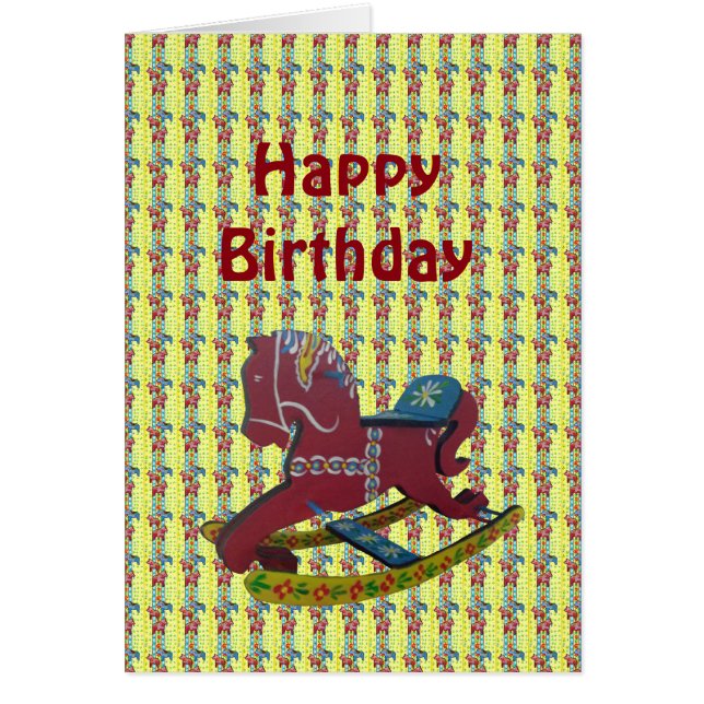 Cartão Dala Horse Birthday (Frente)
