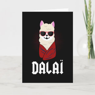 Cartão Dalai Lama Funny Alpaca Gift Llamaste Funny Legal