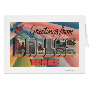 Cartão Dallas, TexasLarge - Letra ScenesDallas, TX
