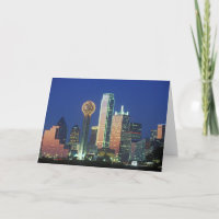 'Dallas, TX skyline à noite com Reunion Tower'