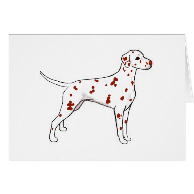 Cartão Dalmatian do fígado (Frente Horizontal)