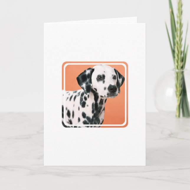 Cartão Dalmatian dos filhotes de cachorro (Frente)