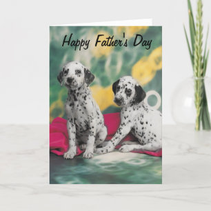 Cartão Dalmatian Puppies Happy Father's Day