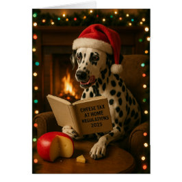 Cartão Dalmation 'Cheese Tax' Christmas card
