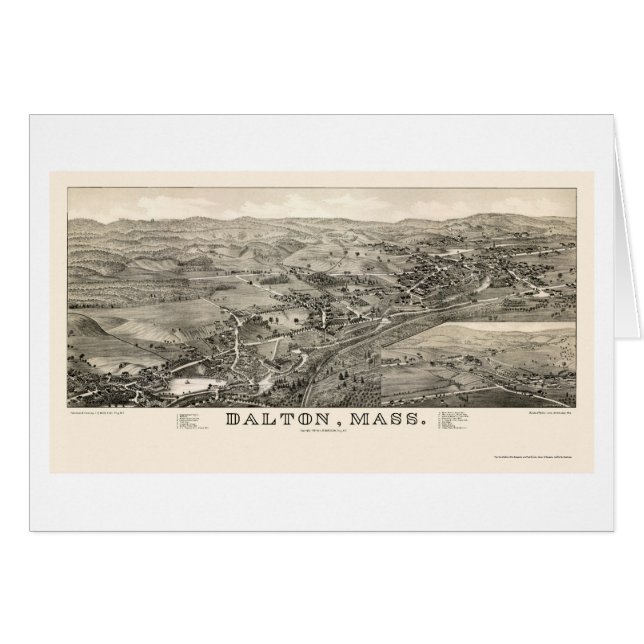 Cartão Dalton, mapa panorâmico das MÃES - 1884 (Frente Horizontal)