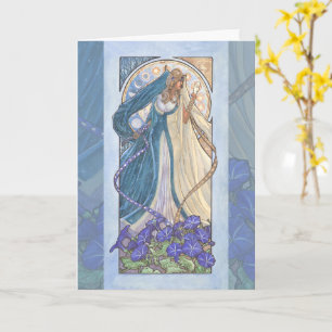 Cartão Dama de setembro Série Art Nouveau Pedras Nativas