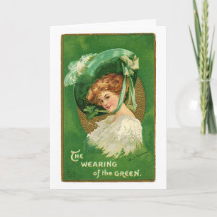 Cartão Dama Irlandesa Vintage