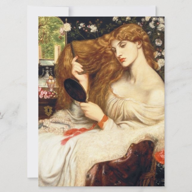 Cartão Dama Lilith (Bela Sensual com Longos Cabelos Verme (Frente)