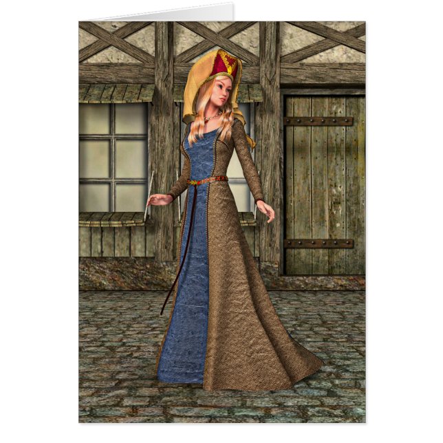 Cartão Dama Medieval (Frente)