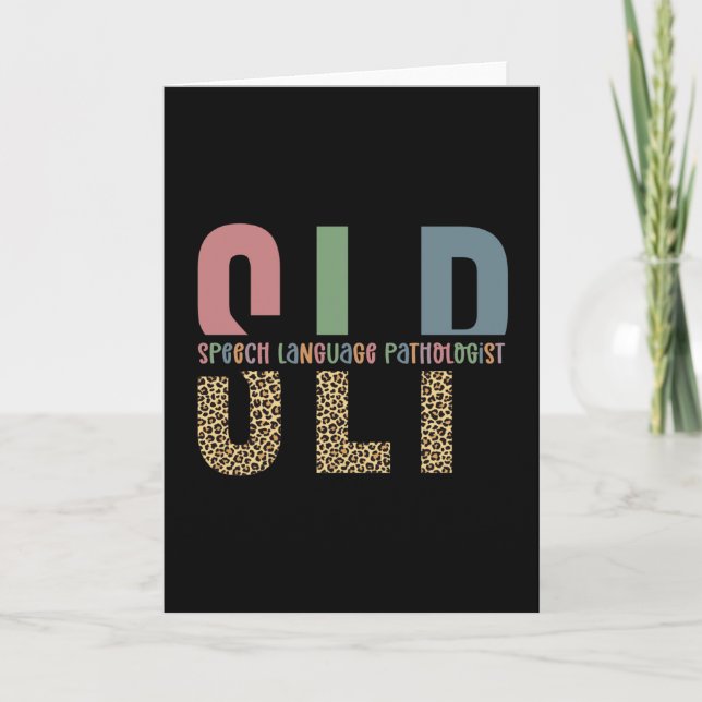 Cartão Dama patologista de língua impressão do SLP (Frente)