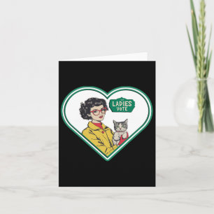Cartão Damas Gatos Vote Tema de Eleição Divertido Senhora