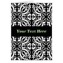 Cartão Damasco 1 (preto e branco)