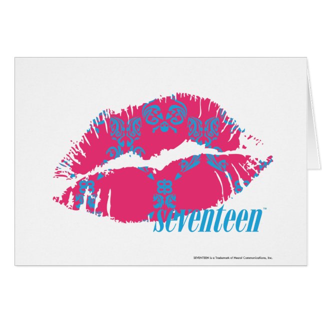 Cartão Damasco Aqua-Magenta (Frente Horizontal)