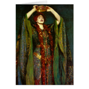 Cartão Dame Ellen Terry por John Singer Sargent