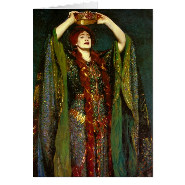 Cartão Dame Ellen Terry por John Singer Sargent (Frente)