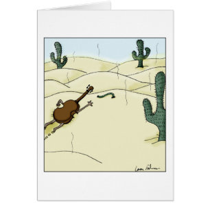 Cartão Dampit em desenhos animados do violoncelo da viola