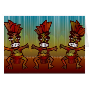 Cartão Dança africana tribal