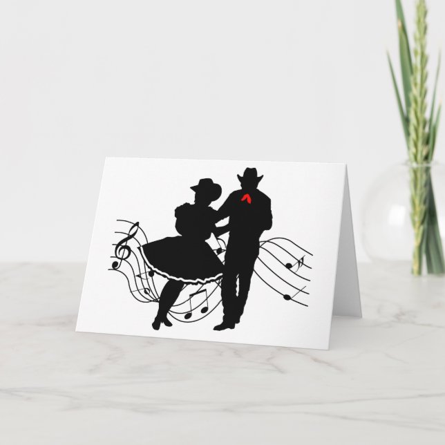 Cartão Dança ao quadrado (Frente)