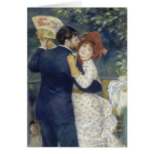 Cartão Dança Country por Pierre Renoir, Arte Fino Antigo