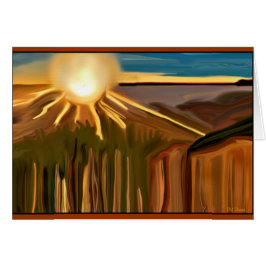 Cartão Dança da Abstrato de Arte Cactos