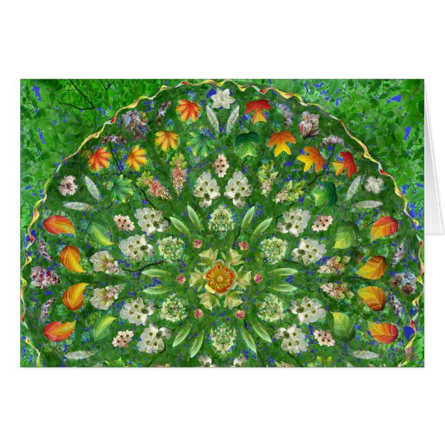 Cartão Dança da floresta (metade) (Frente Horizontal)