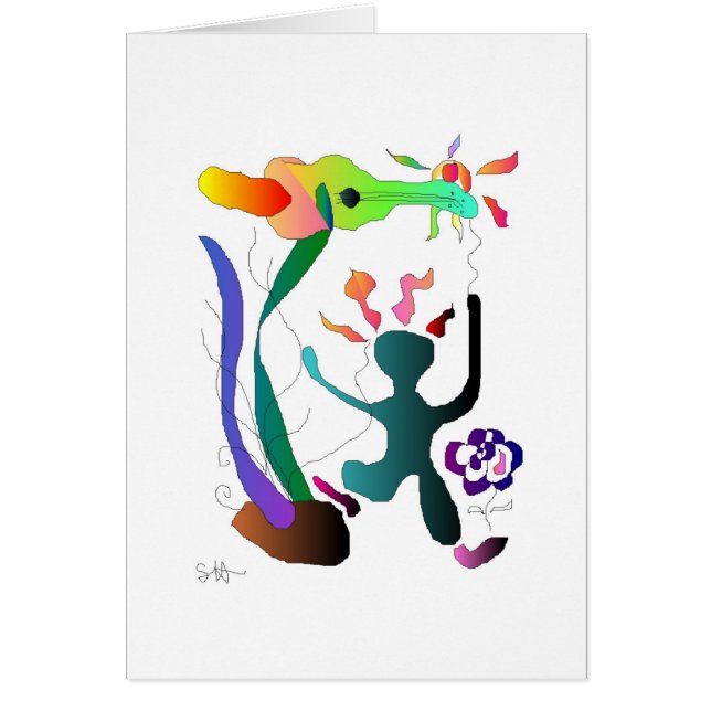 Cartão Dança da guitarra (Frente)