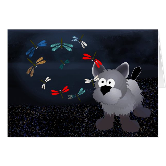 Cartão Dança da libélula (Frente Horizontal)